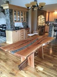 Custom Made A River Runs Through It Diy Dining Table Woodworking Rustic Furniture