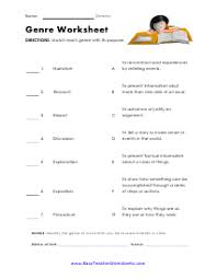 Genres Worksheets Genres Book Genre Simple Present Tense Worksheets