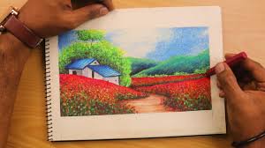 How To Draw Beautiful Scenery With Pastel Colour Landscape Drawing Easy Scenery Drawing Youtube This amazingly detailed drawing displays how textures can be used to depict a landscape. how to draw beautiful scenery with pastel colour landscape drawing easy scenery drawing
