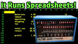 The system came with a 1024 word. Productivity Software On The Altair 8800 Clone Supercalc A Spreadsheet Youtube