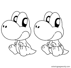 Super mario yoshi coloring pages. Kawai Yoshi Coloring Pages Yoshi Coloring Pages Coloring Pages For Kids And Adults
