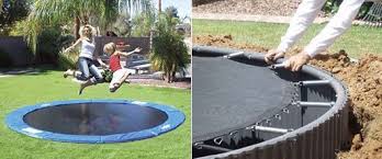 Trampolin Fur Den Kinderspielplatz Im Freien In 2020 Backyard Trampoline Outdoor Trampoline