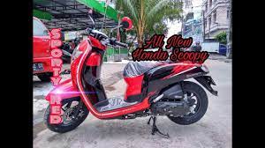 20 gambar modifikasi honda scoopy merah hitam cosmo cream. Populer Modifikasi Scoopy 2019 Merah Hitam Modifhits