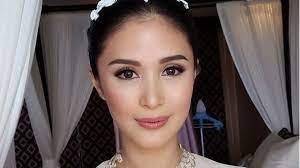 In Photos Heart Evangelista In All Her Stunning Wedding Dresses Bridal Makeup Asian Bridal Makeup Bridal Makeup Natural
