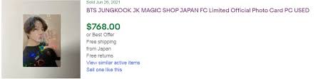 Jungkook para seasons greetings 2020 @bts_twt. Top 10 Most Expensive Bts Jungkook Photocards Sold On Ebay This Year Koreaboo