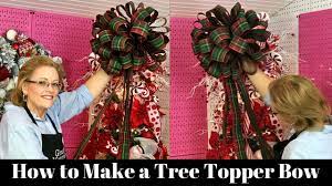 Create an oversized bow to crown your christmas tree and you might be so wowed, you'll forget the presents underneath. How To Make A Christmas Tree Topper Bow Grace Monroe Home