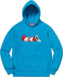 Supreme Cat In The Hat Hoodie M L Royal Blue Dr Seuss Fw18 Presale Ebay Link Sweatshirts Hoodies Couples Hoodies