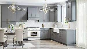 Deep grey details give this historic new york kitchen a modern feel. Rta Wood 10x10 Modern Shaker Grey Kitchen Cabinets Dark Gray Lifetime Warranty Ebay