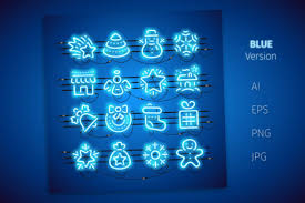 Download Christmas Colorful Neon Icons Graphic By Voysla S Shop Creative Fabrica Yellowimages Mockups