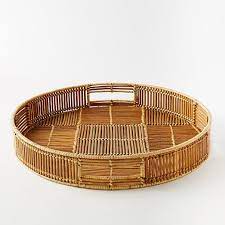 ️ @ vintage lot 8 bamboo woven rattan wicker tiki bar serving trays 19x13x1. Woven Rattan Serving Trays