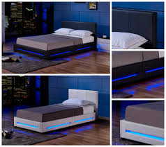 Sie wurde zurecht in mehreren tests immer wieder. Home Deluxe Led Lederbett Lattenrost Kunstlederbett Bett Polsterbett Matratze