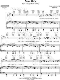 Share, download and print free sheet music for piano, guitar, flute and more with the world's largest community of sheet music creators, composers, performers, music teachers, students, beginners, artists and other musicians a cut version of voices from the musical be more chill by joe iconis. Blue Hair From The Black Suits Sheet Music In E Major Transposable Download Print Sku Mn0179298