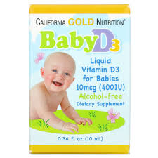 If your baby is exclusively or partially breastfed: California Gold Nutrition Baby Vitamin D3 Liquid 10 Mcg 400 Iu 0 34 Fl Oz 10 Ml Iherb