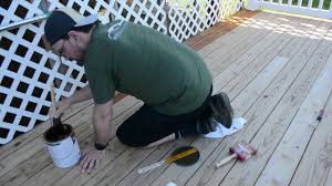 While you can paint a pressure treated wood deck, i don't recommend it. How To Stain A Deck Sherwin Williams Super Deck 1st Coat Youtube