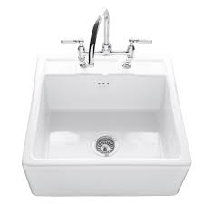 They are also easy to clean, hygienic, heat proof and stain resistant. Caple Butler Single Bowl White Ceramic Kitchen Sink With 2 Tap Holes 595 X 547mm Tap Warehouse