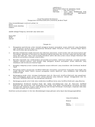 Check spelling or type a new query. Surat Pernyataan Persetujuan Penggunaan Sertifikat Elektronik