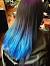 Ombre Brown Hair With Blue Tips