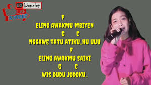 C dik aku bali, arep e m nepati janji tak f jaluk g kowe ra c ngapusi c lungaku wingi amung e m golek rejeki tak f bukteke kowe g ojo mbedo c ati. Chord Lagu Demi Kowe