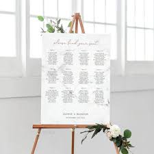 Marble Rose Gold Wedding Seating Chart Template Seating Chart Printable Wedding Seating Plan Editable Seating Chart Instant Download E039