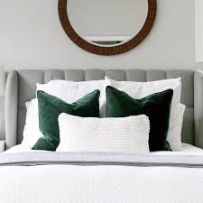 Lucca Balsam Green Pillow Set Green Master Bedroom Green Pillows Bedroom Furniture