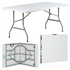White Folding Table 6ft Folding Table Camping Table Aluminum Folding Table