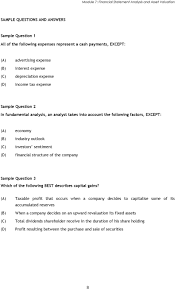 6.4 put the verb into the correct form, past continuous or past simple. Module 7 Financial Statement Analysis And Asset Valuation Pdf Free Download