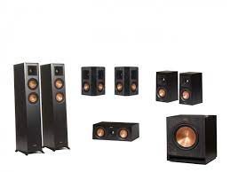Für das heimkino eignet sich neben einem bildgewaltigen fernseher ein ebenso imposantes sound system. Klipsch Rp 4000f 402s 7 1 Heimkino System Schwarz Ebony Speakersystems Speakers Home Hifi Homecinema Akustik Projekt