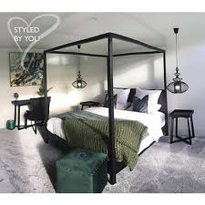 Black Metal 4 Poster Bed Hedonist Black 4 Poster Bed Canopy Bed Black Canopy Beds Bedroom Design Canopy Bedroom