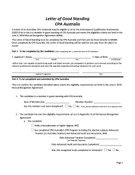 Why is a letter of good standing required when applying for most contracts and tenders? Letter Of Good Standing Cpa Australia Fill Online Printable Fillable Blank Pdffiller