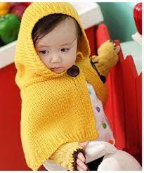 Bright Yellow Colored Designer Newborn Baby Cloak With Earmuffs And Gloves Baby Clothes Patterns Baby Warmer Baby Scarf