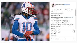 What says texas more than an. Texans Deandre Hopkins Wants Oilers Jersey Back In Houston Abc13 Houston