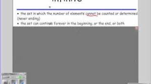 Learn about definite, indefinite sets definition, properties along with solved examples. Finite Sets And Infinite Sets Video Lessons Examples And Solutions