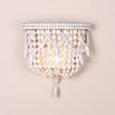 Add to favorites more colors modern minimalist bedroom light macaron creative background wall lamp children's room living room aisle bedside wall sconce. Classic Single Light Fitting White Wood Beaded Indoor Kids Room Wall Sconce Lamp Ebay