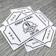 Meal Food Tickets Personalised X50 White Coupons Wedding Etsy Food Vouchers Food Truck Wedding Wedding Tokens