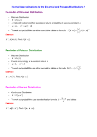 Normal Approximations To The Binomial And Poisson Distributions Doc Data Science Learning Statistics Math Poisson Distribution