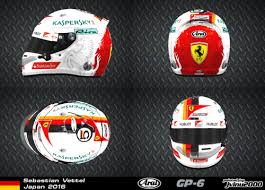 The perfect collector's piece, this helmet is one to really show off. 3d Racing Helmets Sebastian Vettel Helmet 2016 Japan Download