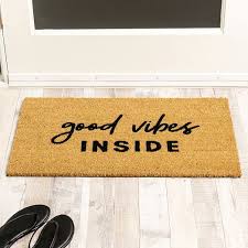 Привет bye doormat, привет doormat, привет bye doormats, здравствуйте, bye doormat well you're in luck, because here they come. Nickel Designs Hand Painted Doormat Good Vibes