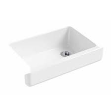 Kohler Whitehaven 19 3125 In X 32 5 In White 1 Cast Iron Apron Front F Kohler Whitehaven Sink Single Basin