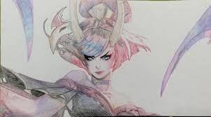 Canson bleedproof grey lead pencils: Tried To Draw Blood Moon Eve Evelynnmains