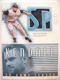 2002 UPPER DECK SP AUTHENTIC GAME USED JERSEY JASON KENDALL !!! BOX # 19