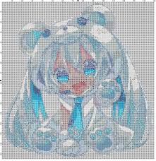 Maybe you would like to learn more about one of these? Pixelized Vocaloid Miku Hatsune Group Cross Stitch Pattern Cross Stitch Art Collectibles Kromasol Com