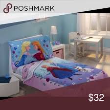 Disney Frozen 4 Piece Bed Set Anna Elsa Olaf Kleinkinderbett Bett Ideen Kinderschlafzimmer