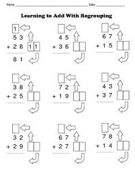 Addition With Regrouping Made Easy 8 Math Worksheets Set 1 Math Addition Math Addition Worksheets Math Worksheets