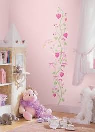 details about princess growth chart wall stickers vinyl hearts decals room decor nursery decal