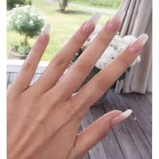 Coffin nails long started as a trend amongst celebrities, but have since taken the nail world by storm as more and more women are opting for coffin nails medium, short or long. Amazon Com Bmirth Long Press On Nails White Coffin Fake Nails French False Nails Glossy Nail Tips Full Cover Acrylic Nails For Women And Girls Beauty