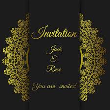 Black And Gold Card Background Black Wedding Card Gold Invitation Card Template With Gold Border And Frame In 2020 Invitation Background Wedding Invitation Background Wedding Background Images