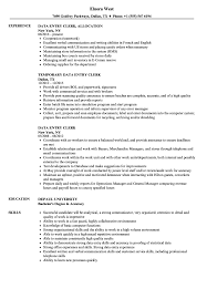 Data Entry Clerk Resume Samples Velvet Jobs