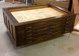Repurposed Vintage Hamilton Flat Map Or Blueprint File Cabinet Add Glass Top And At 19 Tall With Hairpin Legs P Display Coffee Table Filing Cabinet Cabinet