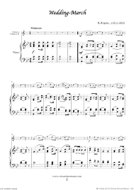 Free Wagner Wedding March Bridal Chorus Sheet Music For Clarinet Or Trumpet And Piano Organ Sheet Music Bridal Chorus Clarinet Sheet Music