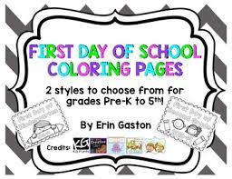 Each of the free coloring pages features school themed pictures to color such as school bus, school building, reading nook, teacher at a blackboard, school backpack, and more. Updated For 2018 19 First Day Of School Coloring Sheet By Erin Gaston